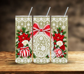 Christmas Lace UV DTF  tumbler wraps 2 sizes