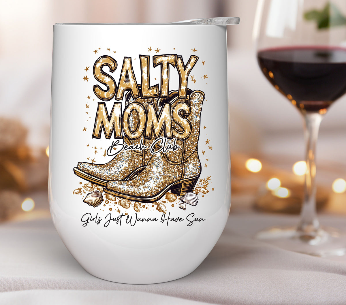 Salty Moms boots UV DTF Decals