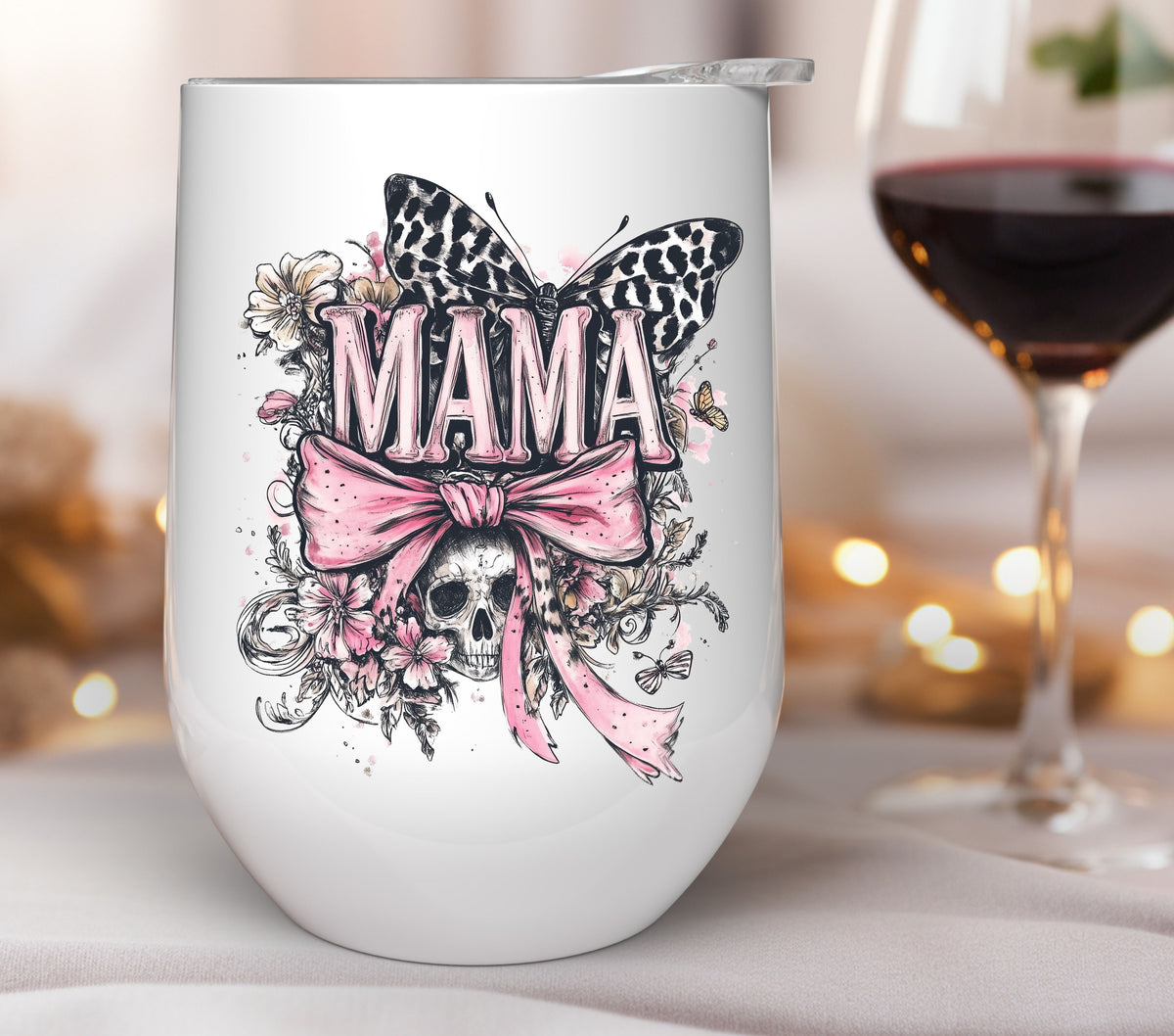 Mama Skull UV DTF Decals