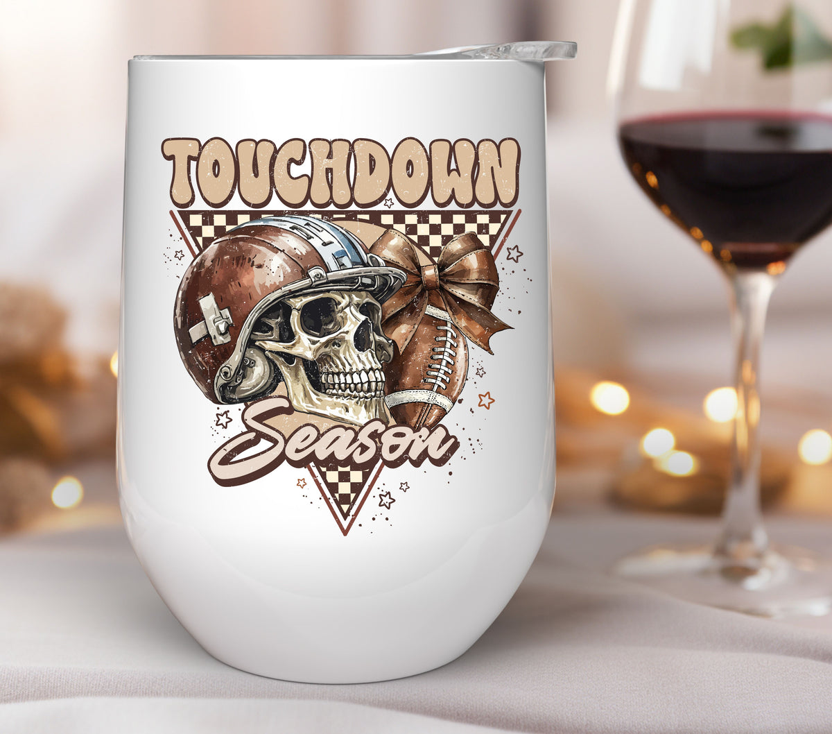 Touchdown Season skull UV DTF Decals
