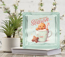 Hot Chocolate Season Glass Block Decal