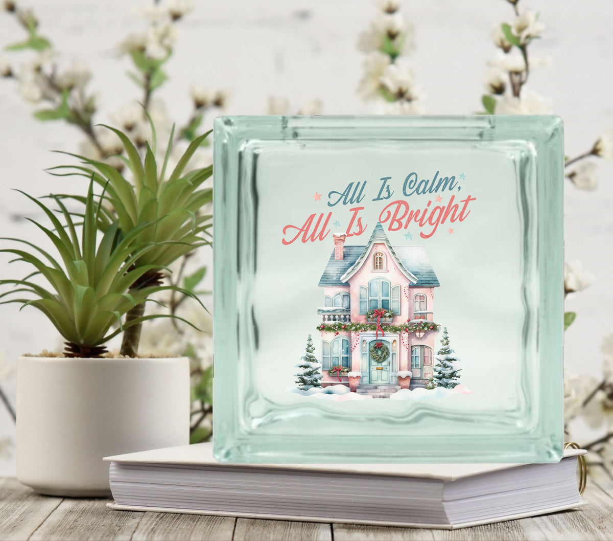 All is calm Glass Block Decal