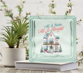 All is calm Glass Block Decal