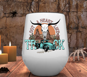 Heart like a truck western UV DTF Decals