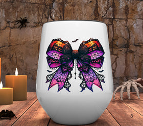 Halloween Bow Purple Ombre UV DTF Decals