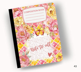 Note to self vinyl composition notebook wrap