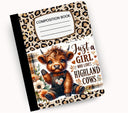 Just a girl who loves Highland cows vinyl composition notebook wrap (Copy)