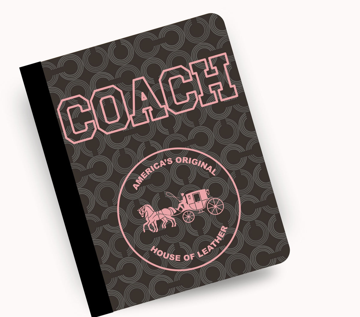 Coach 1 vinyl composition notebook wrap