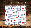 Pepsi Coquette Bow wrap Vinyl tumbler wraps