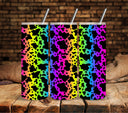 Rainbow Cow Spots wrap  UV DTF  tumbler wraps