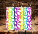 Rainbow Cow Spots wrap  UV DTF  tumbler wraps