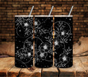 Boho Floral #1 White UV DTF  tumbler wraps