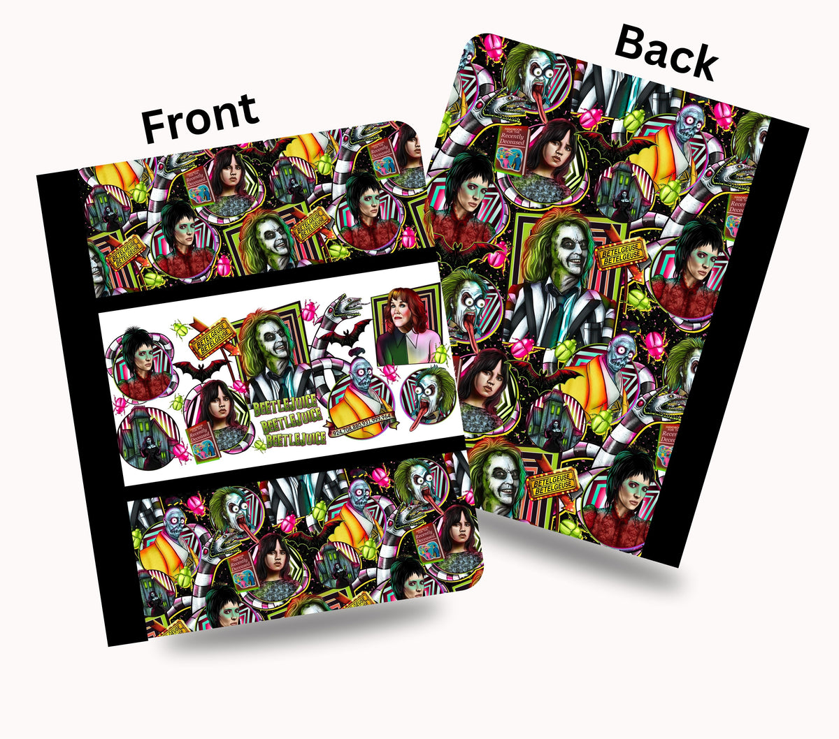 Beetlejuice vinyl composition notebook wrap