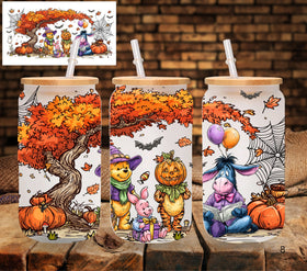 Hundred Acre Halloween UV DTF Libbey wrap