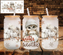 Sweater Weather Owl UV DTF Libbey wrap