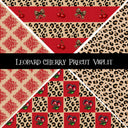 Leopard Cherry precut Vsplits 12x12 vinyl sheet