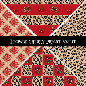 Leopard Cherry precut Vsplits 12x12 vinyl sheet