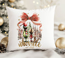 Whoville Bow DTF Transfers for pillows and towels
