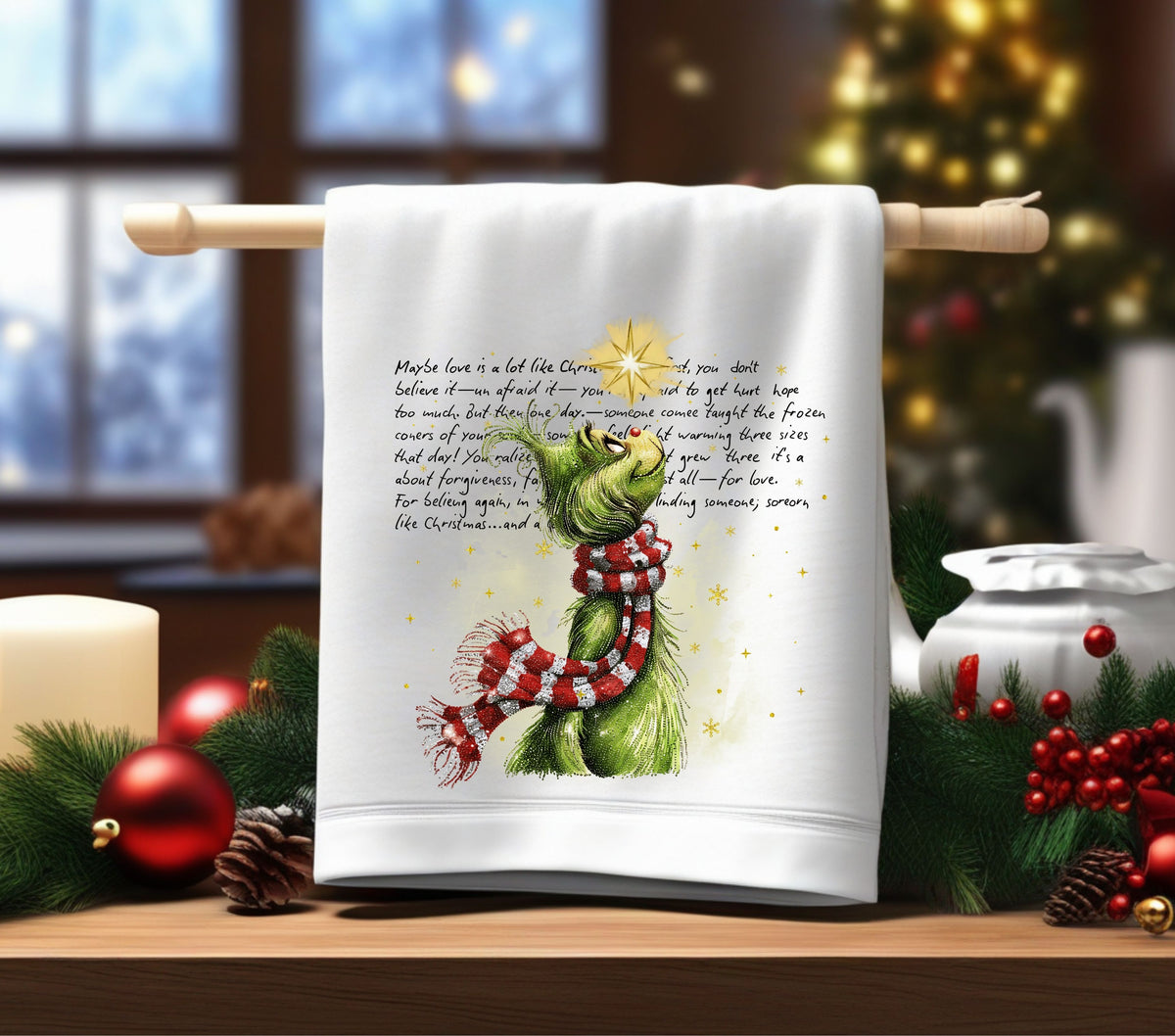 Maybe love is a lot like Christmas DTF Transfers for pillows and towels