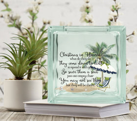 Christmas in Heaven Beach  Glass Block Decal 2 sizes available