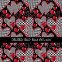 Checkered Heart vinyl sheet 2 color options