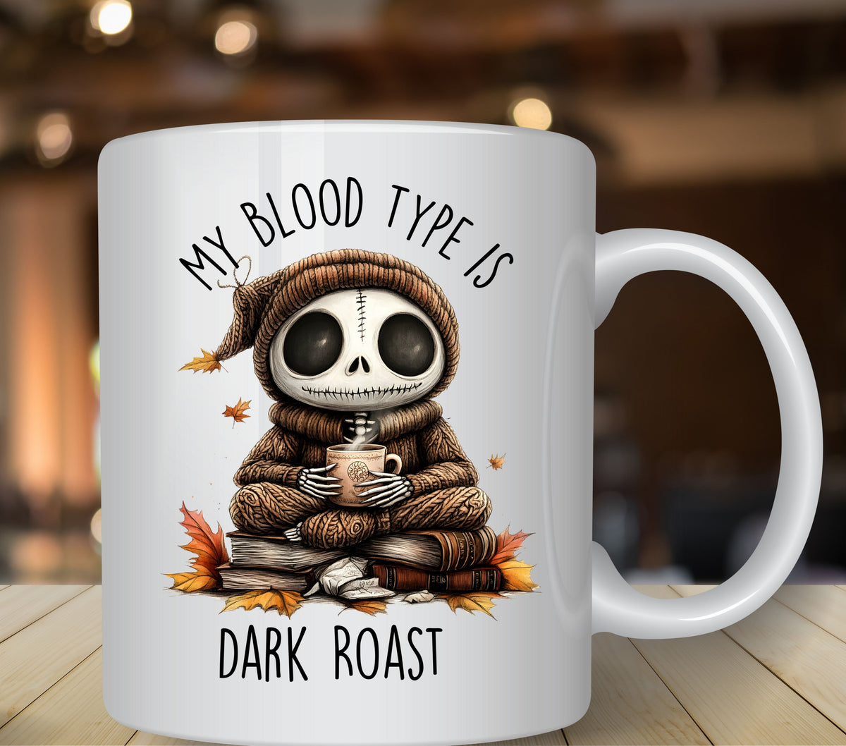 My blood type is dark roast UV DTF Decals