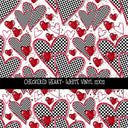 Checkered Heart vinyl sheet 2 color options
