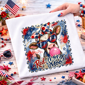 Red White and Moo DTF Transfers