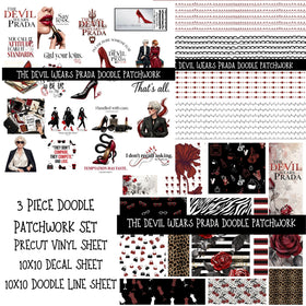 The Devil Wears Prada Doodle Patchwork Set