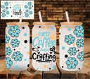 First Crafting then Coffee UV DTF Libbey wrap