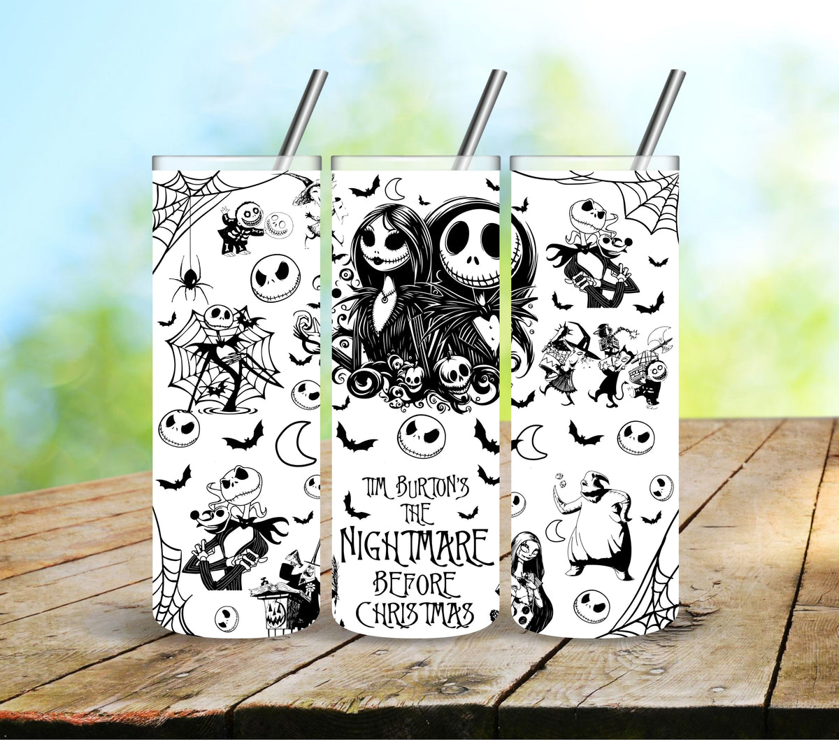 Jacks Nightmare UV DTF  tumbler wraps 2 sizes