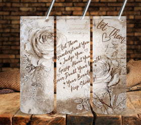 Let them floral vinyl tumbler wraps