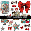 Cowboy Casino UV DTF Decal sheet