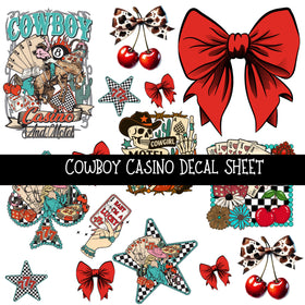 Cowboy Casino UV DTF Decal sheet