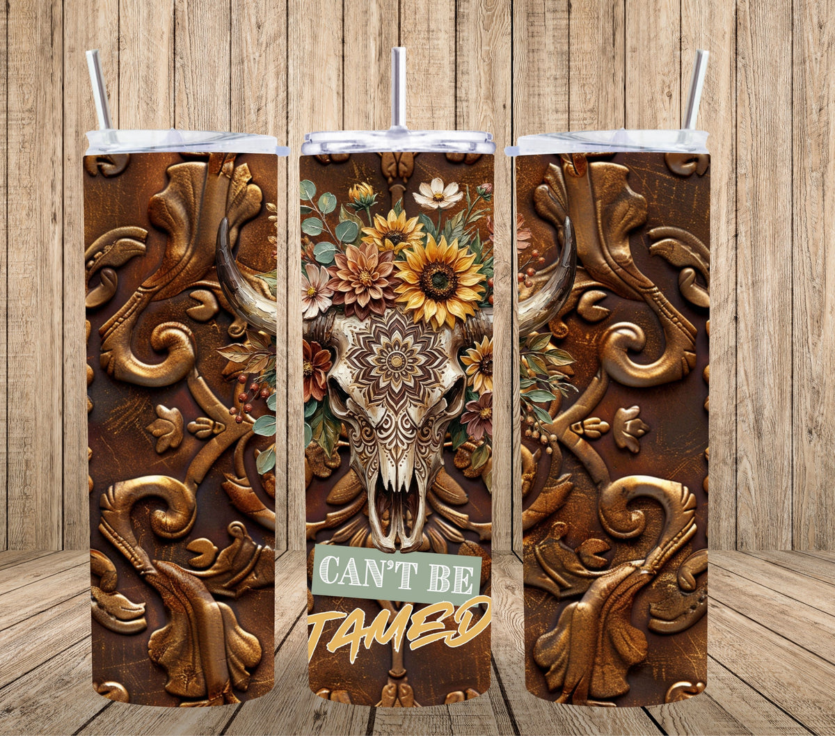 Can't be tamed vinyl tumbler wraps