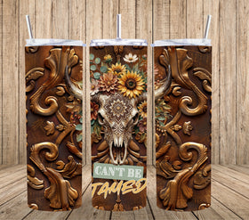 Can't be tamed vinyl tumbler wraps