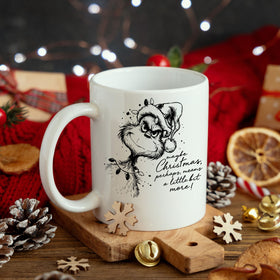 Maybe Christmas Sketch Black UV DTF Decal