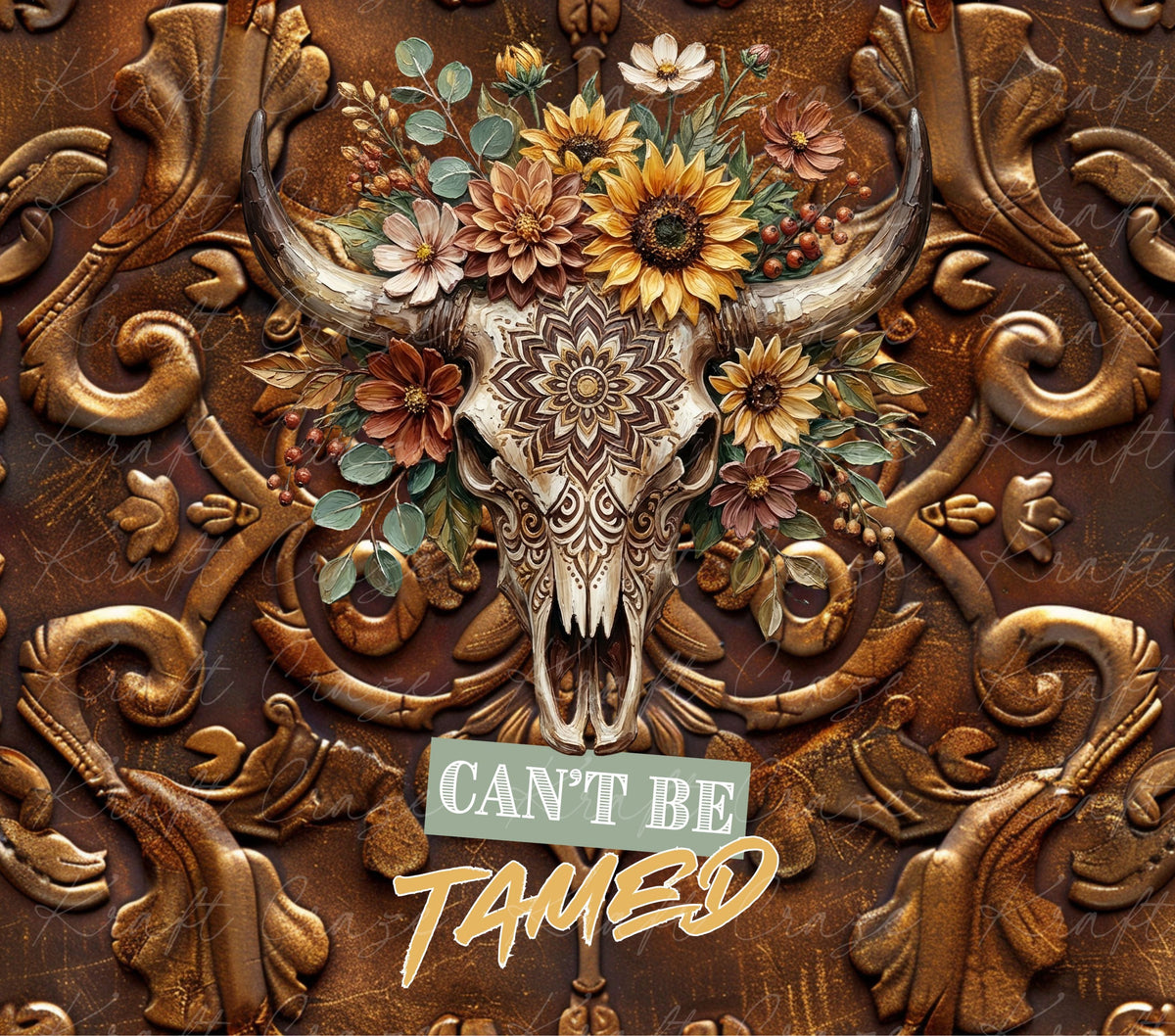 Can't be tamed vinyl tumbler wraps