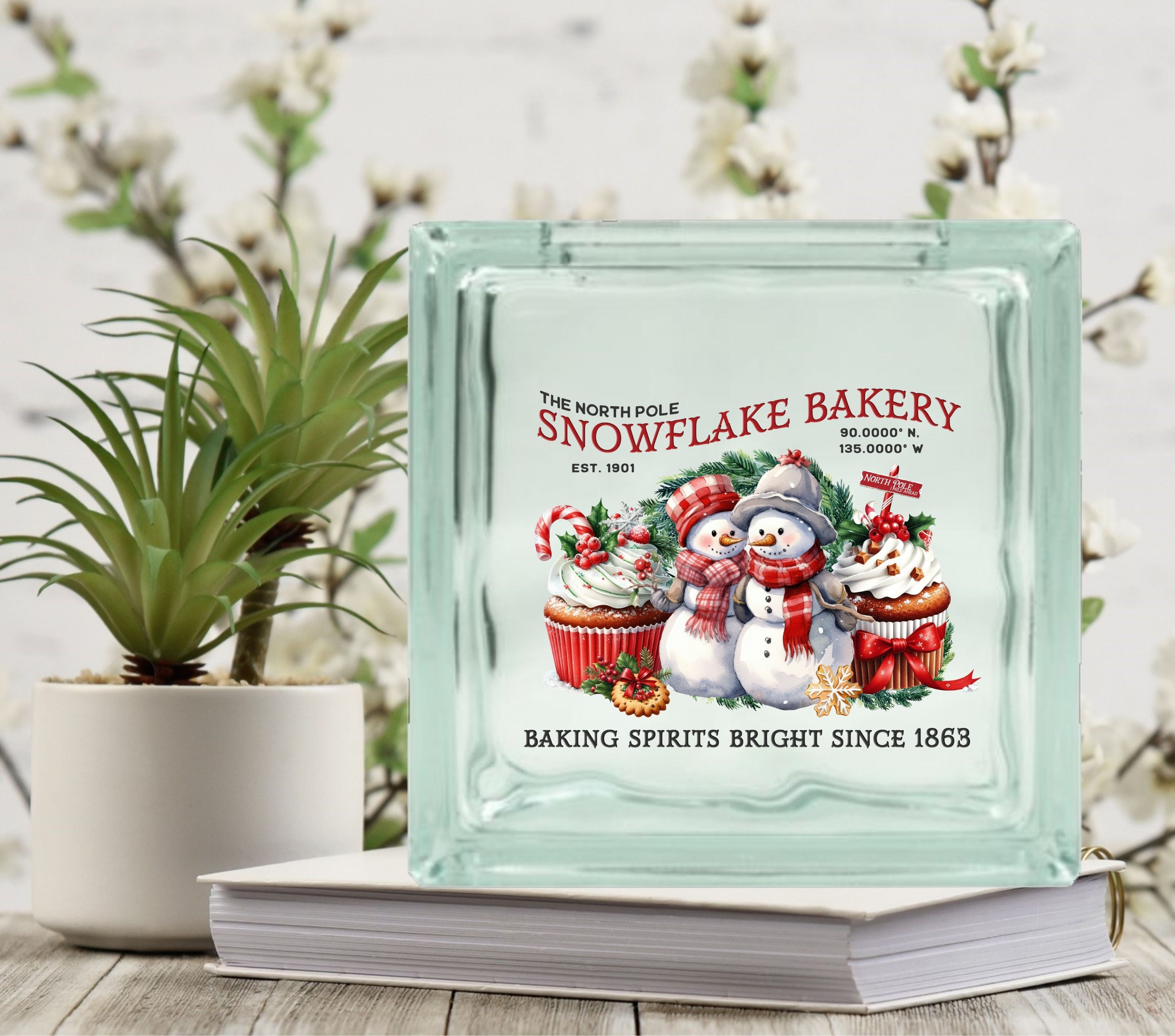 Snowflake Bakery Glass Block Decal 2 sizes available – Kraft Craze