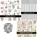 Whimsical Nurse Doodle Patchwork Sets 2 styles available