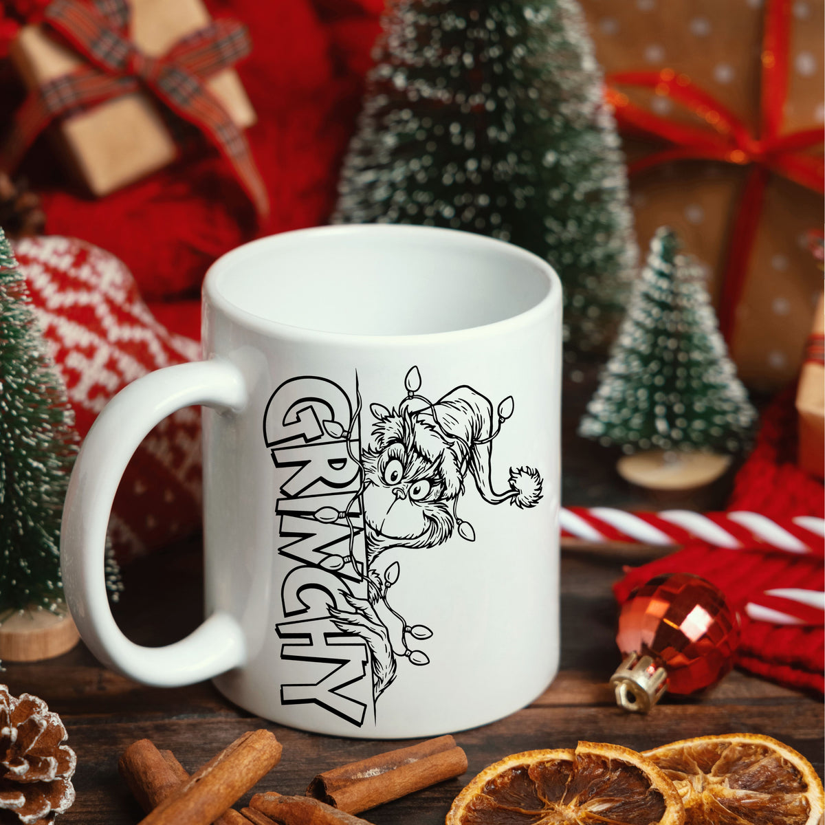 Grinchy Sketch Black UV DTF Decal
