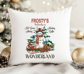 Frosty's winter wonderland DTF Transfers for pillows and towels