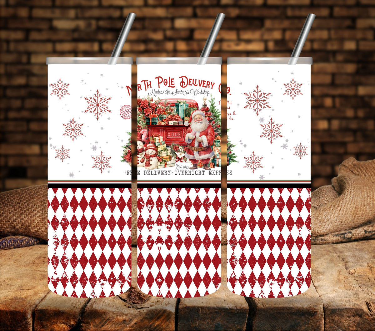 North Pole Delivery vinyl tumbler wraps