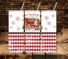 North Pole Delivery vinyl tumbler wraps