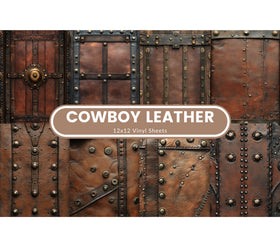 Cowboy Leather Collection 12x12 Vinyl Sheets- 8 Designs Available