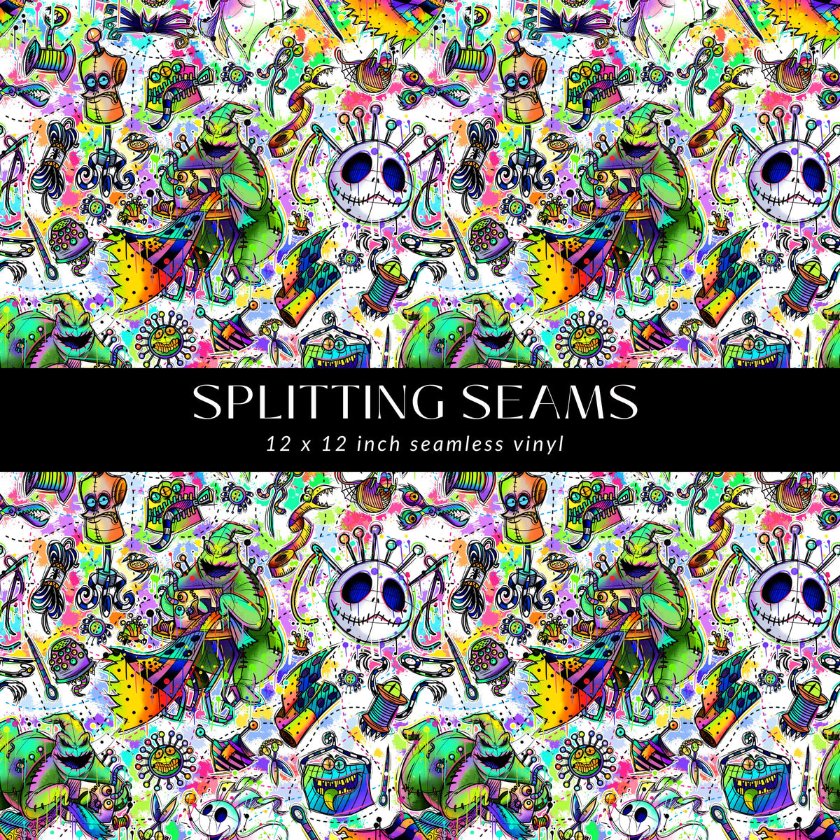 Splitting Seams 12x12 vinyl sheet
