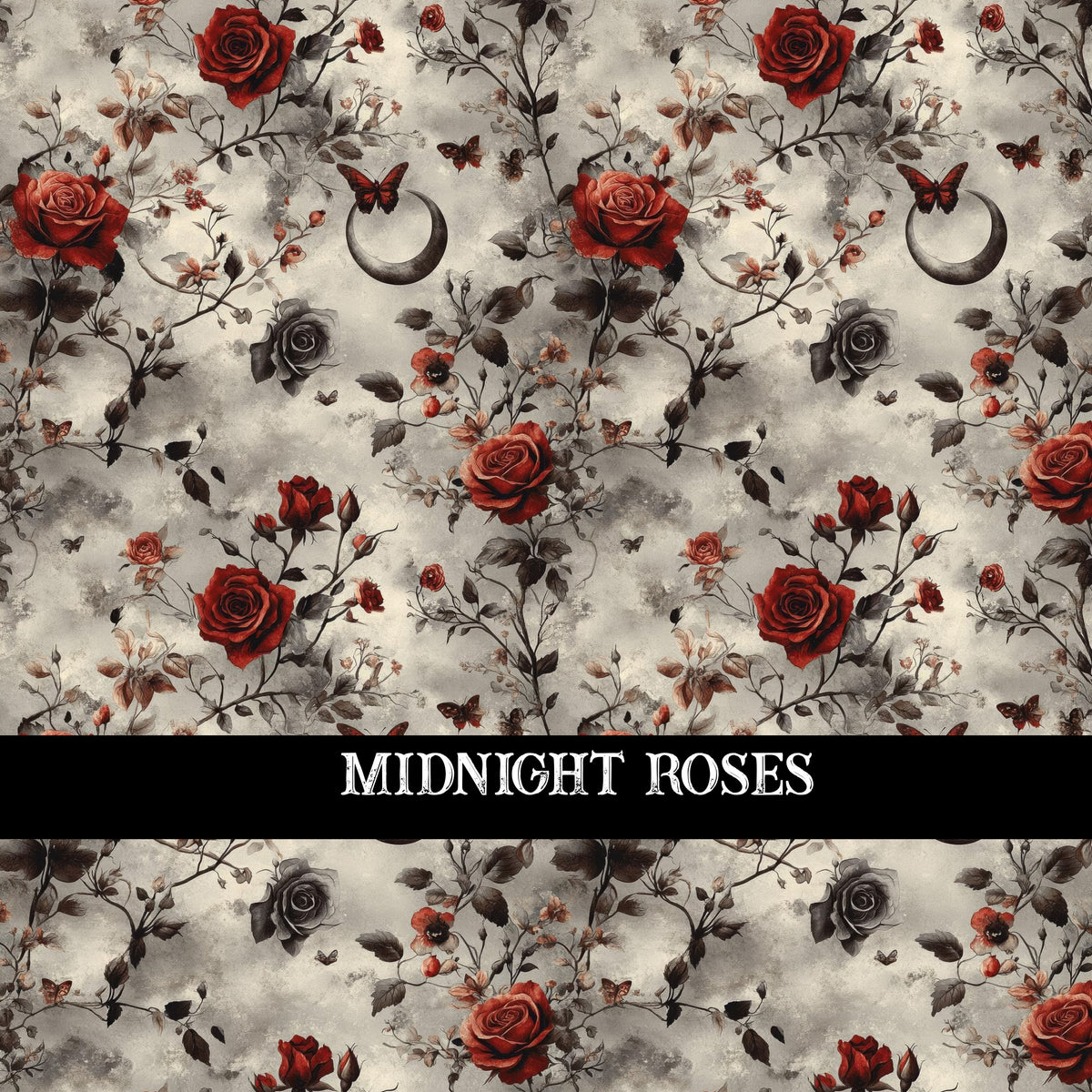 Midnight Roses 12x12 vinyl sheet