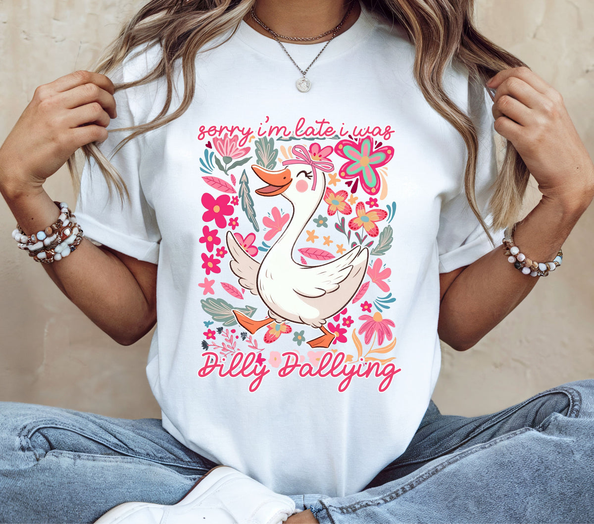 Sorry I'm late goose DTF Transfers