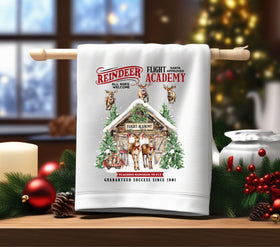 Reindeer Academy DTF Transfers for pillows and towels