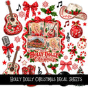 Holly Dolly Christmas UV DTF Decal sheets